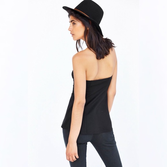 SILENCE + NOISE Black Strapless Tunic Top M - Picture 3 of 6